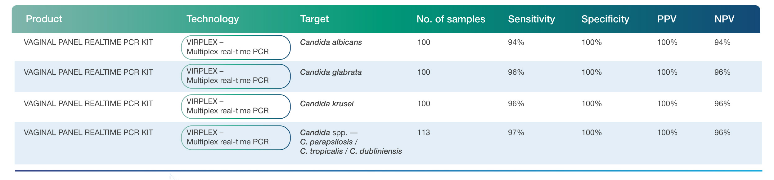 summary performance candida