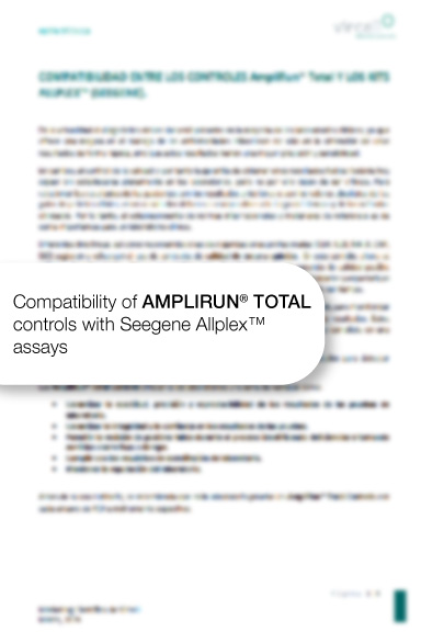 Compatibility of AMPLIRUN® TOTAL controls with Seegene Allplex™ assays