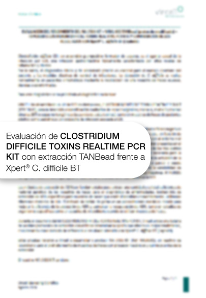 Evaluación de CLOSTRIDIUM DIFFICILE TOXINS REALTIME PCR KIT con extracción TANBead frente a Xpert® C. difficile BT