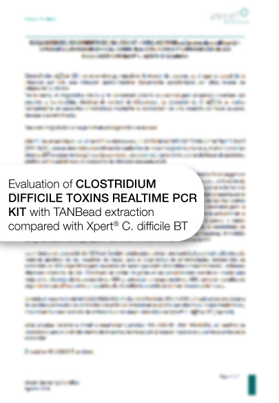 Evaluation of CLOSTRIDIUM DIFFICILE TOXINS REALTIME PCR KIT with TANBead extraction compared with Xpert® C. difficile BT