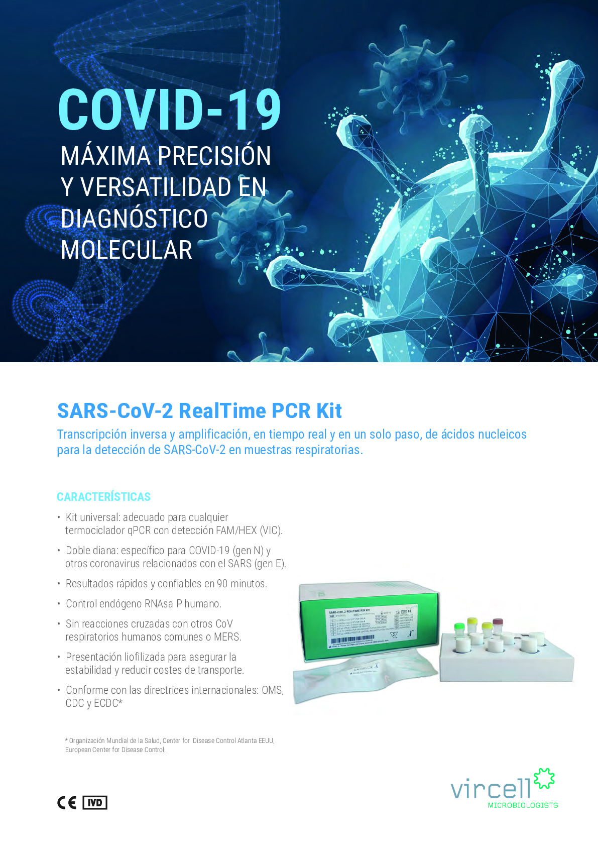 SARS-CoV-2 RealTime PCR kit flyer