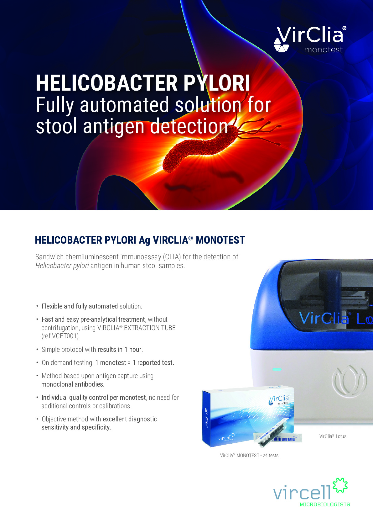  VIRCLIA HELICOBACTER PYLORI AG Brochure