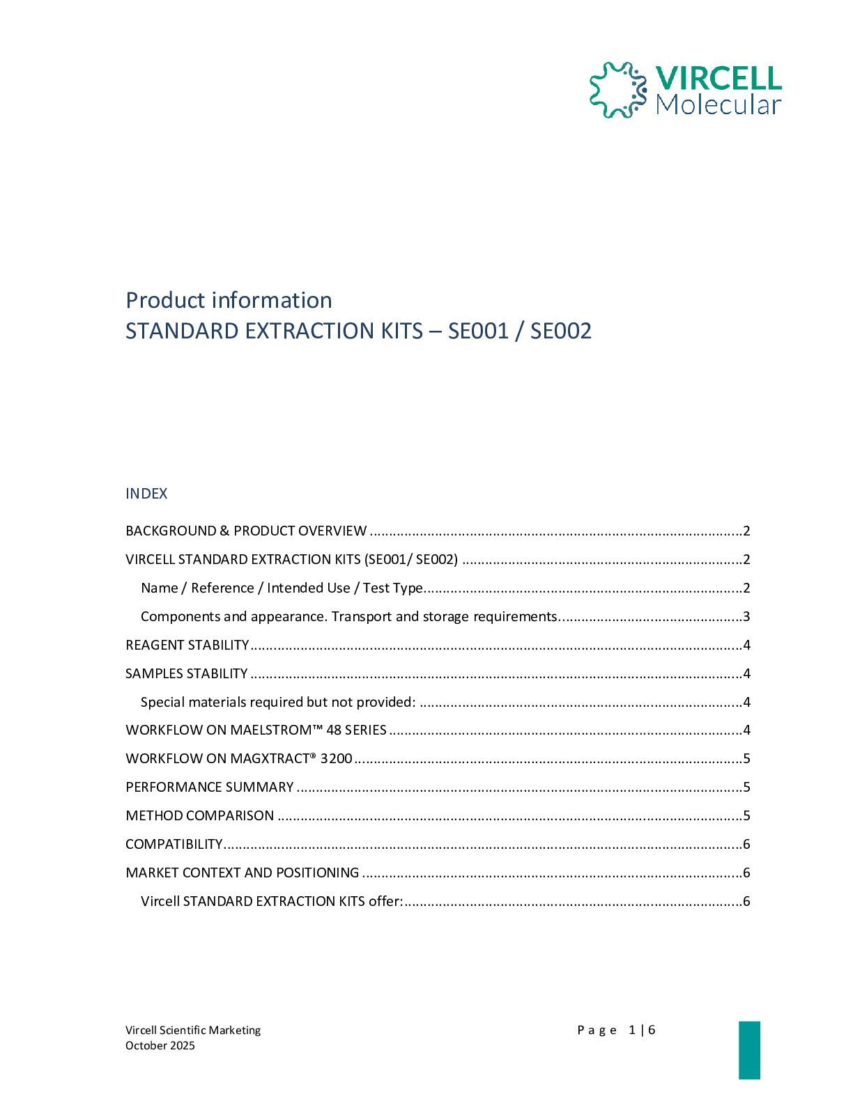 Product Dossier SE001 and SE002
